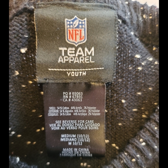 NFL Apparel Steelers Youth Sweater M 10/12 - Picture 2 of 8